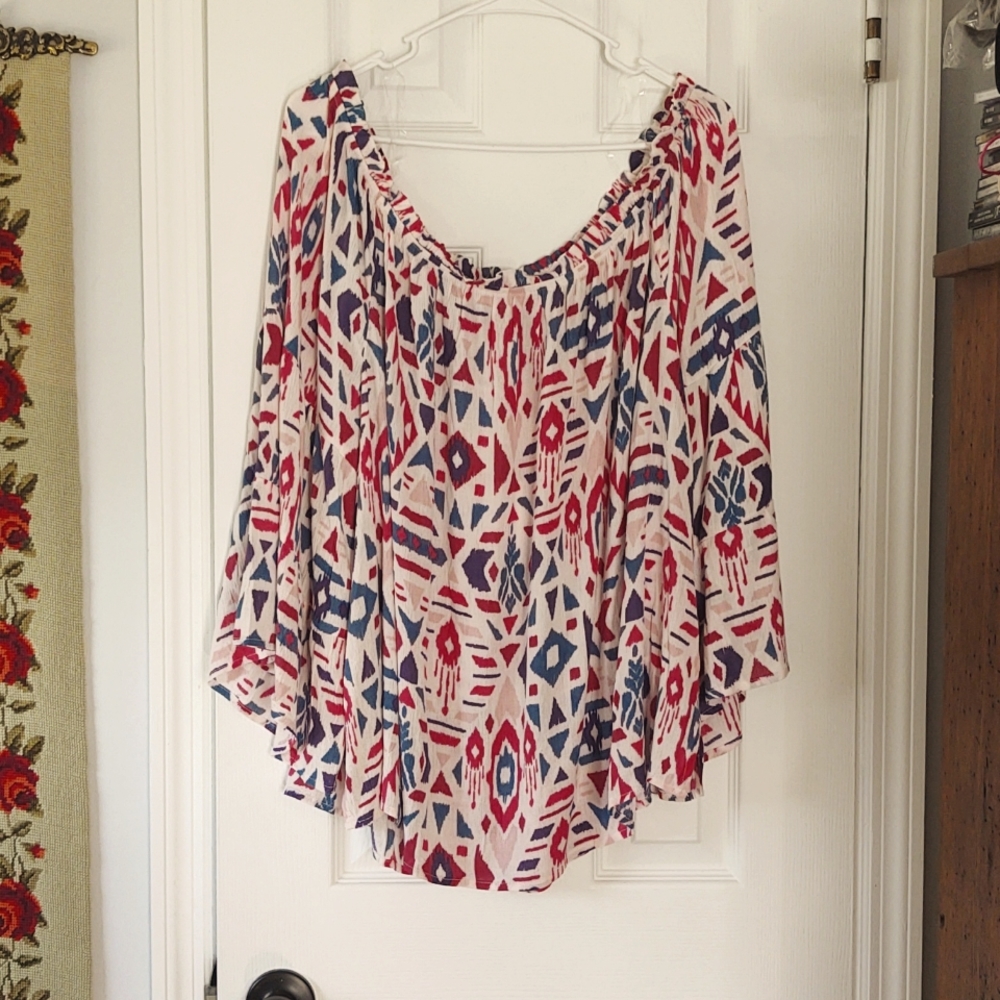 2X Emily Wonder gauzy blouse NWT